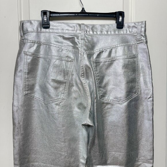 Madewell The '90s Straight Leg Jeans in Silver Foil Size 32 - Picture 12 of 15